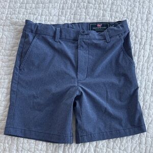 Vineyard Vines Boys Performance Navy Flat Front Shorts
